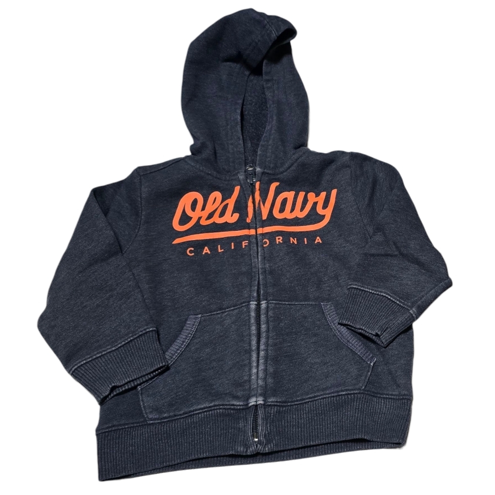 Boys Size 24M-2T Carter's And Old Navy Kids Zip-Up Fleece Hoodie & Pants Bundle - Picture 4 of 11